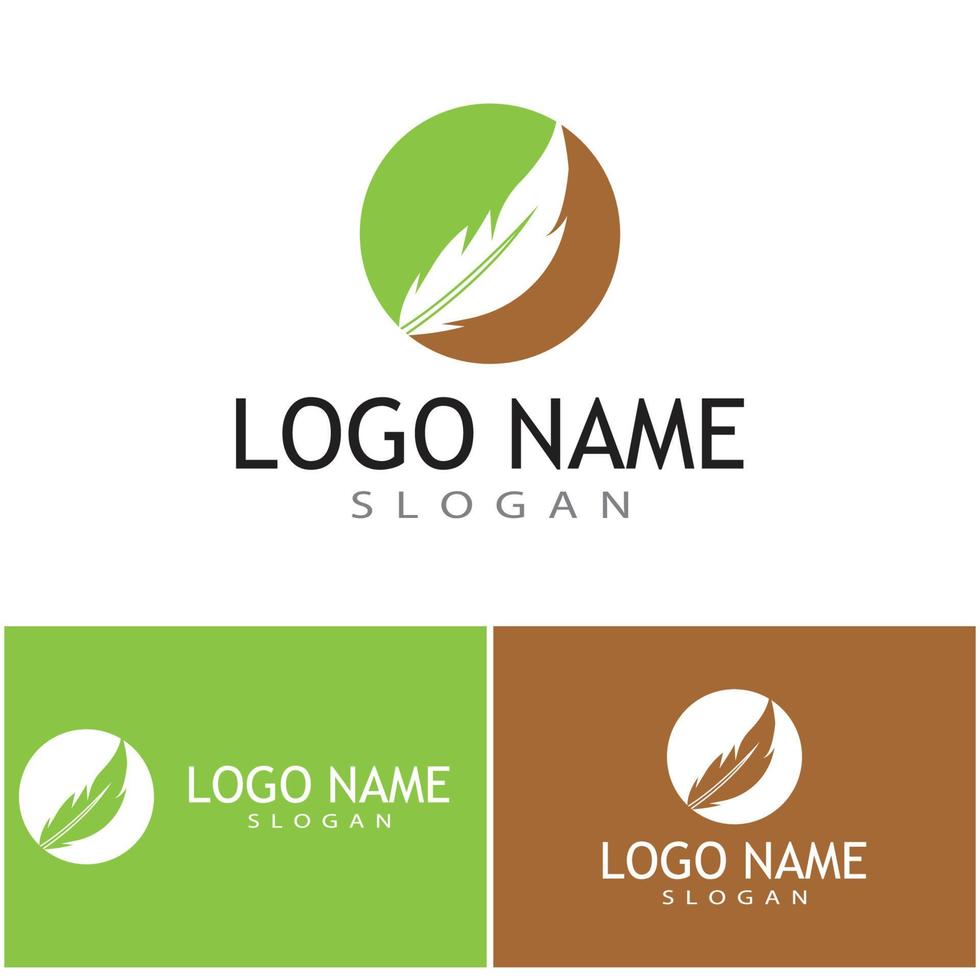 penas logotipo modelo vetor símbolo natureza