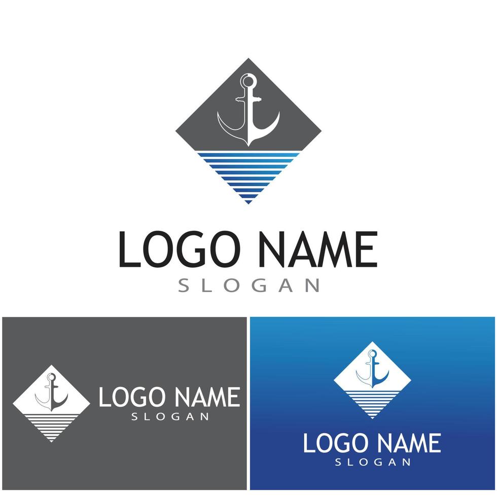 âncora logotipo modelo vetor símbolo design