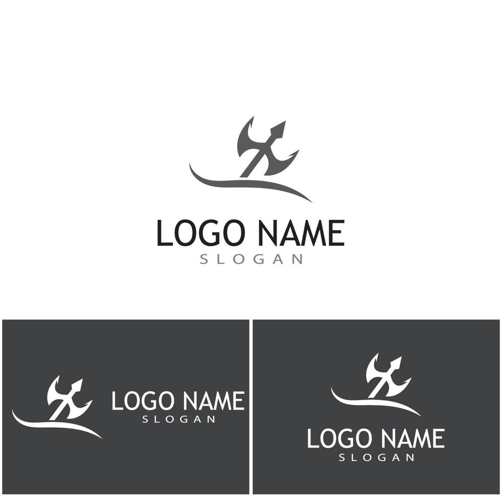 modelo de logotipo trident ícone ilustração vetorial design vetor