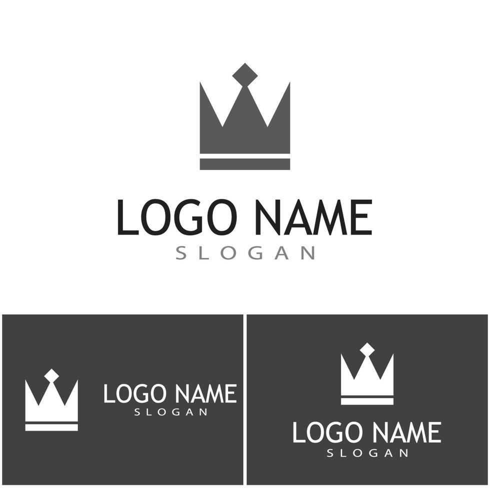 modelo de logotipo da coroa ilustração vetorial ícone design vetor