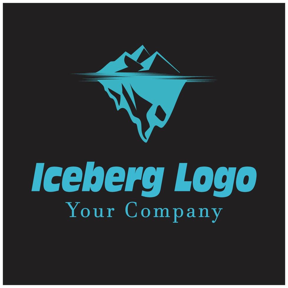 iceberg logotipo modelo vetor símbolo natureza