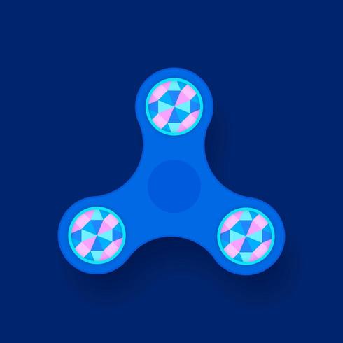 Ícone de mão colorida Fidget Spinner vetor