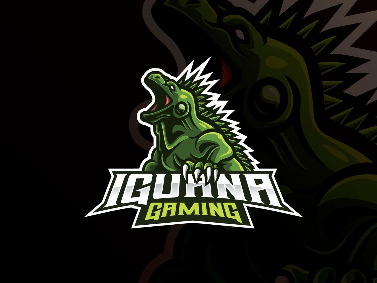 logotipo de esports da iguana vetor