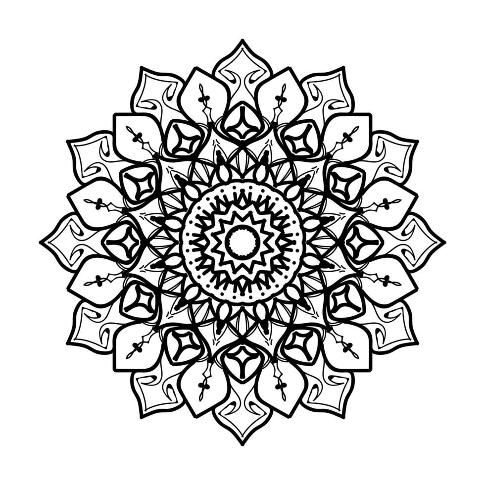 mandala desenhada à mão. decoração em ornamento de doodle oriental étnica. vetor