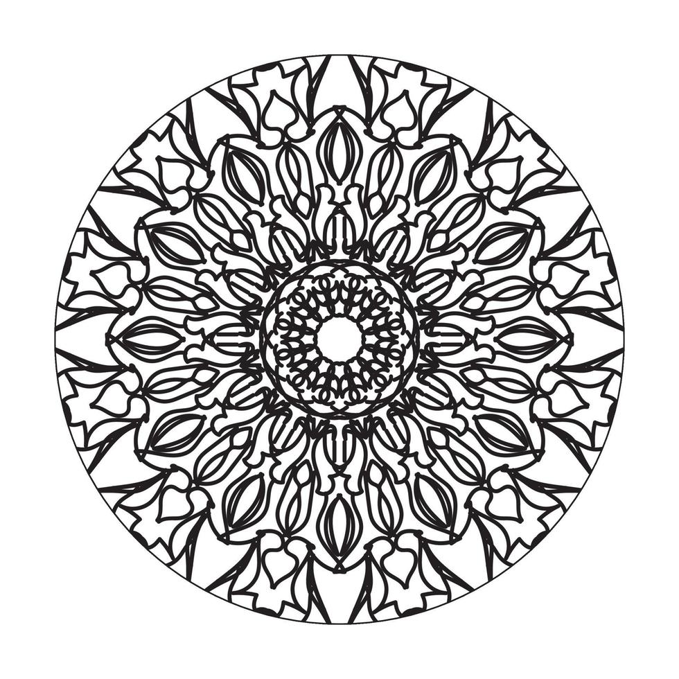 coleções padrão circular em forma de uma mandala para henna, mehndi, tatuagens, decorações. decoração decorativa em estilo oriental étnico. página do livro para colorir. vetor