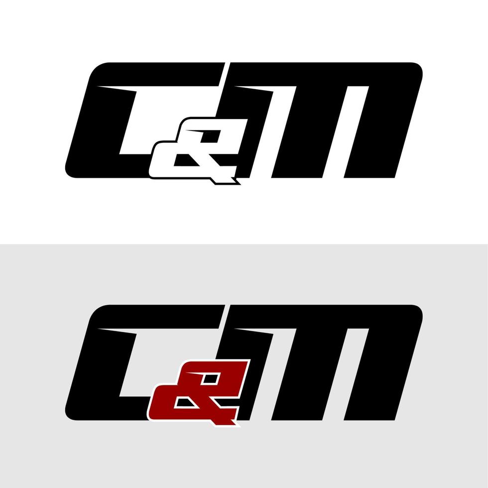 logotipo cm, letra c e logotipo da letra m em unidade vetor