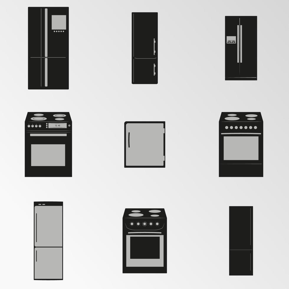 ilustração vetorial nos aparelhos de cozinha vetor
