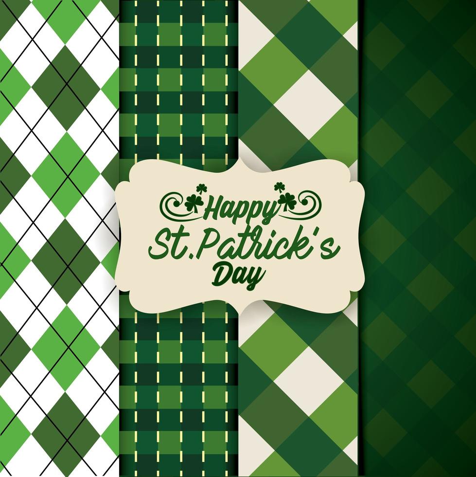 Conjunto de fundo de St Patrick vetor