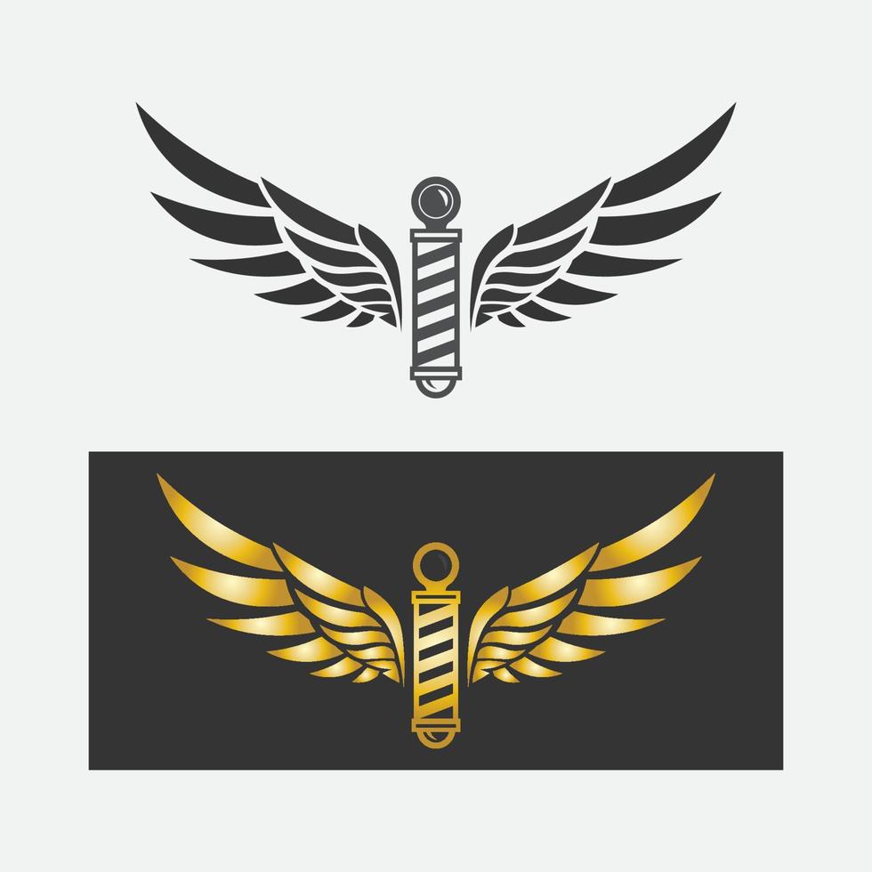 conjunto de logotipos de barbearia vintage e rótulos de emblemas de design, crachás, ilustração de fundo de logotipos vetor