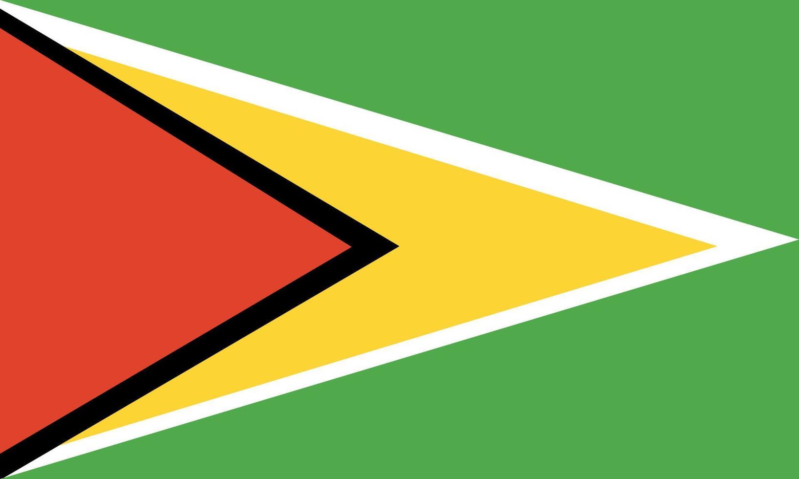 bandeira da Guiana. cores e proporções oficiais. bandeira nacional da Guiana. vetor