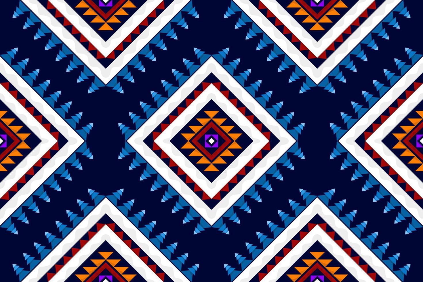 design de padrão geométrico abstrato sem emenda. tecido asteca tapete mandala ornamento chevron têxtil decoração papel de parede bordado tradicional ilustrações vetoriais fundo vetor