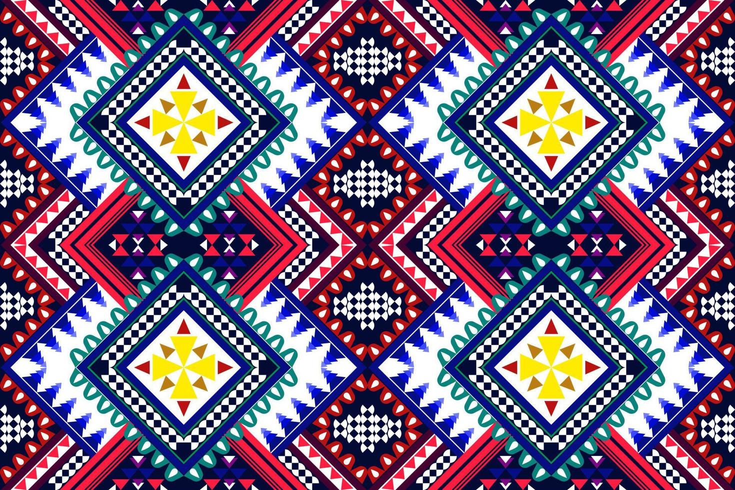 design de padrão geométrico abstrato sem emenda. tecido asteca tapete mandala ornamento chevron têxtil decoração papel de parede bordado tradicional ilustrações vetoriais fundo vetor