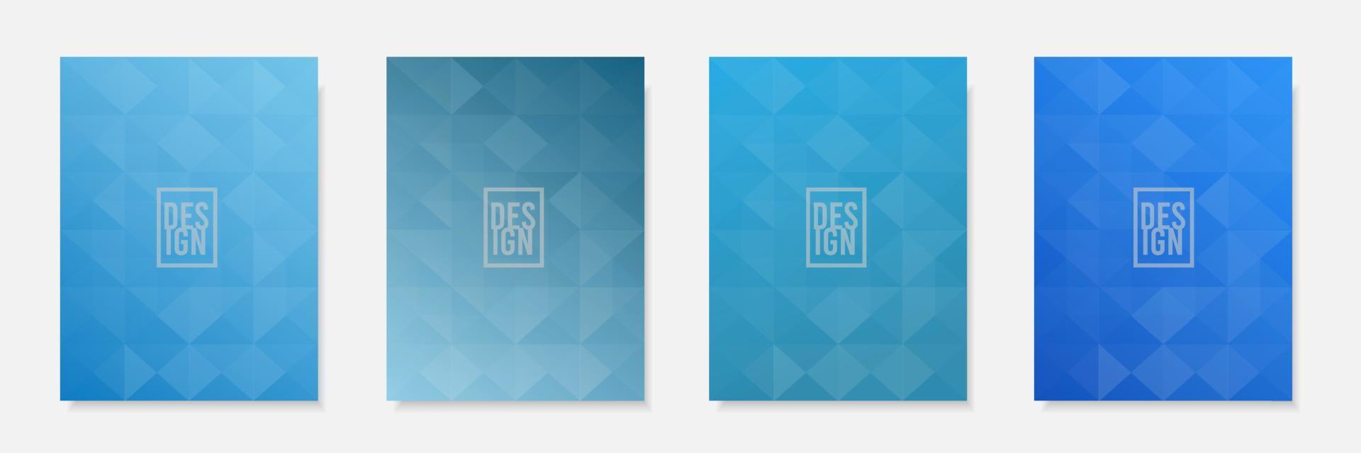 coleção de fundos de capa de vetor gradiente azul abstrato. textura de fundo moderna. para brochuras de negócios, cartões, papéis de parede, cartazes e designs gráficos.