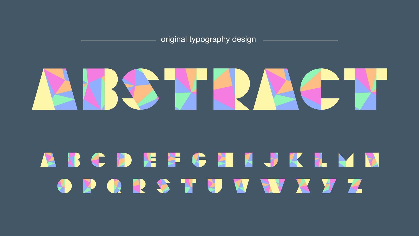Design de tipografia poli baixa colorida vetor