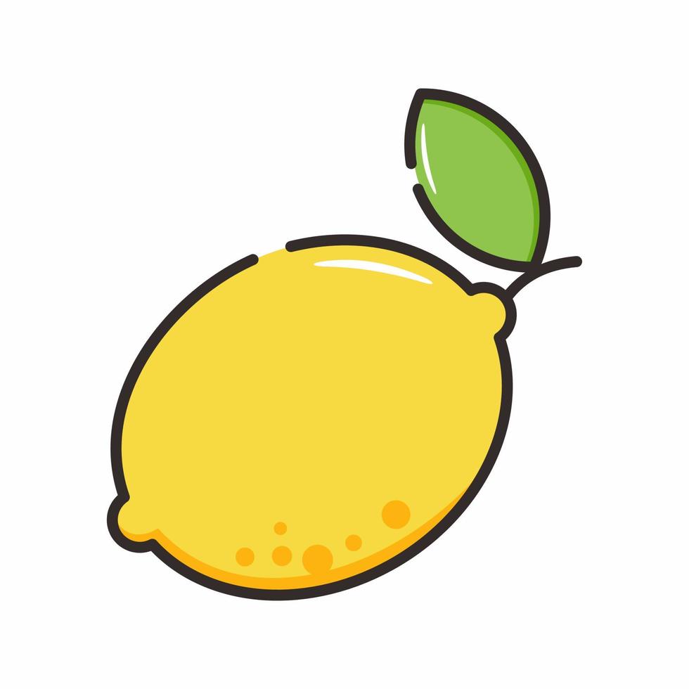 ícone de limão ou ilustração vetorial de logotipo vetor