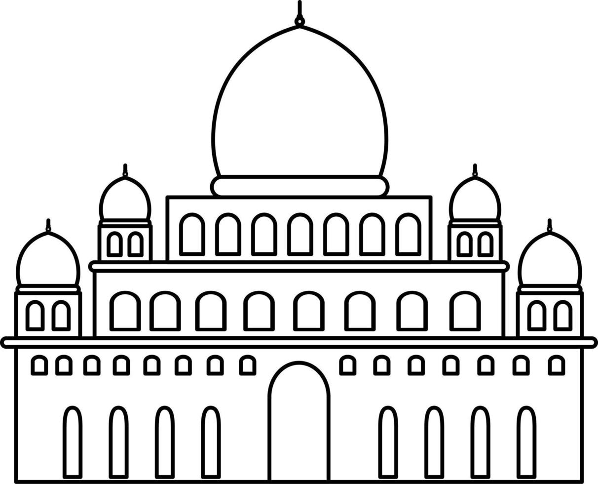vetor de contorno da mesquita