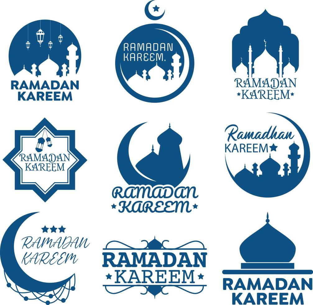 fronteira de ramadan kareem, fundo de estilo de arte islâmica. símbolos do ramadã mubarak, lanternas de ouro penduradas, lâmpadas árabes, lua de lanternas, estrela, vetor de arte e ilustração