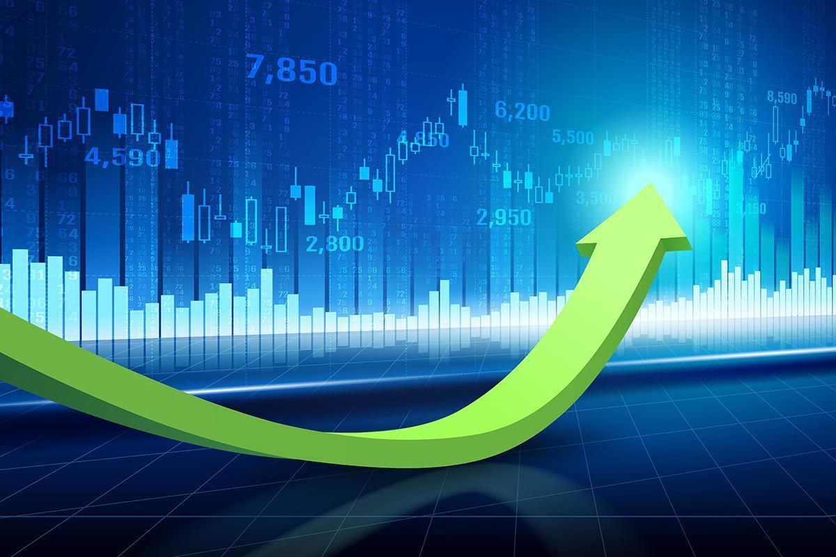 Gráfico técnico do mercado de ações vetor