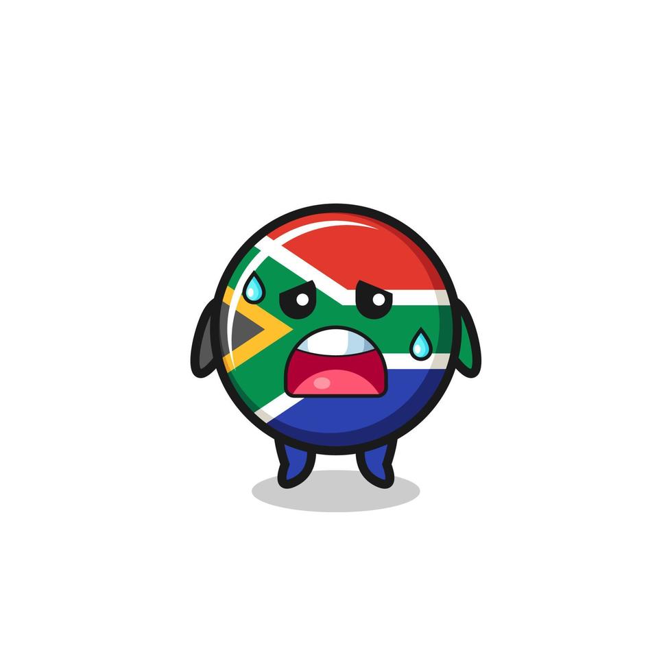 o desenho de fadiga da bandeira da áfrica do sul vetor