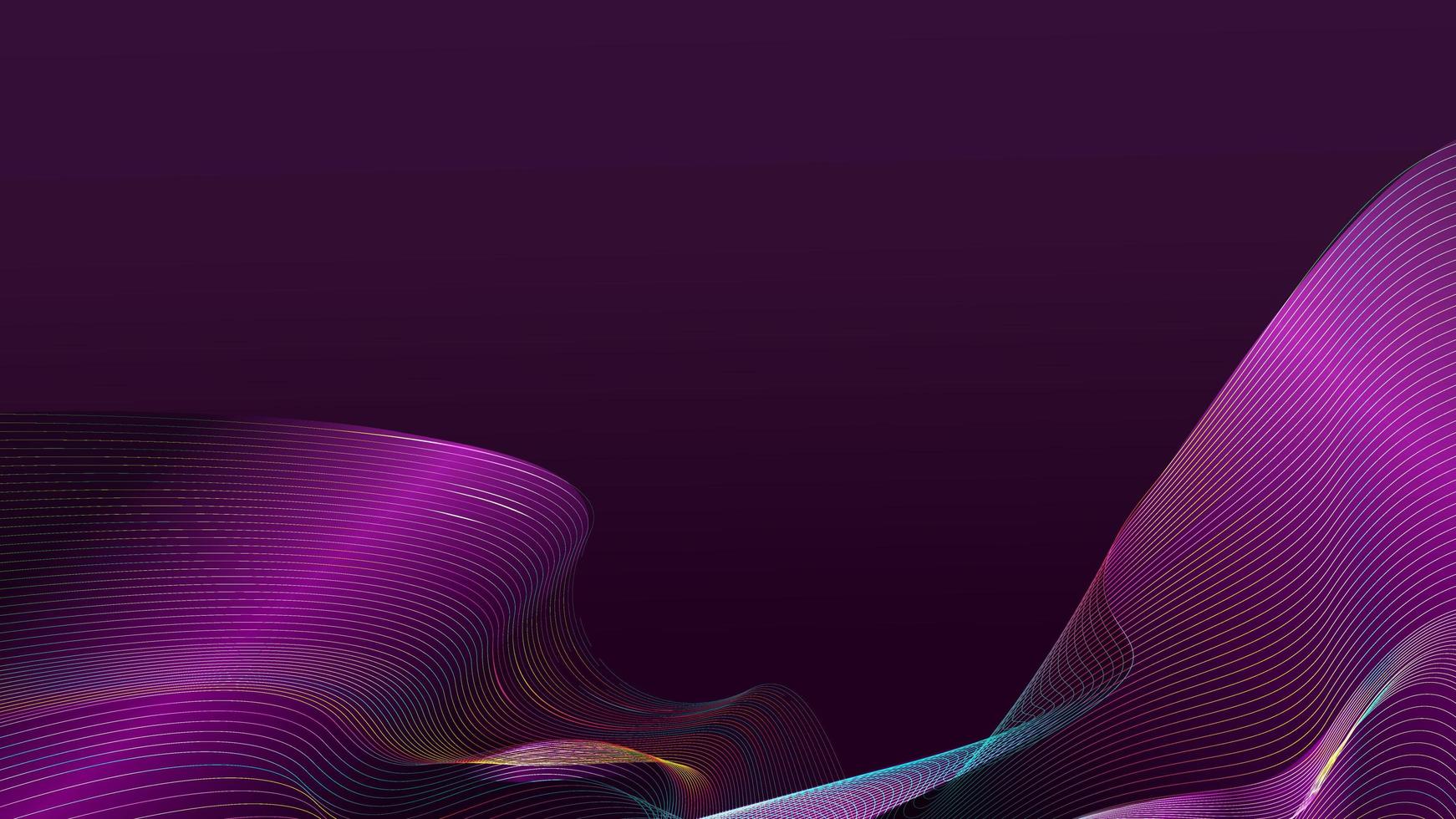 Abstrata malha colorida sobre fundo roxo escuro vetor