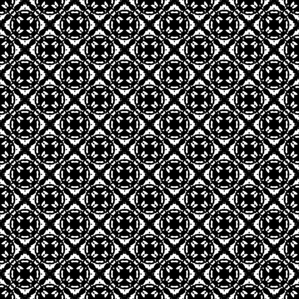 textura padrão sem costura preto e branco. design gráfico ornamental em tons de cinza. ornamentos de mosaico. modelo de padrão. ilustração vetorial. eps10. vetor