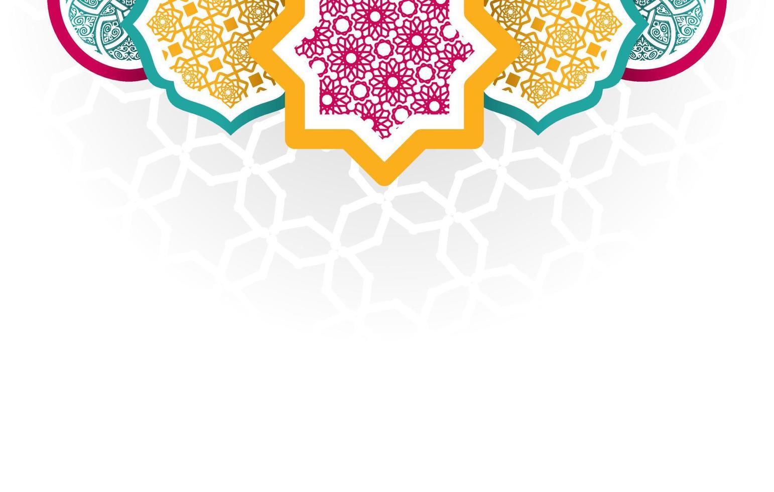 design de vetor de padrão simples de cor árabe