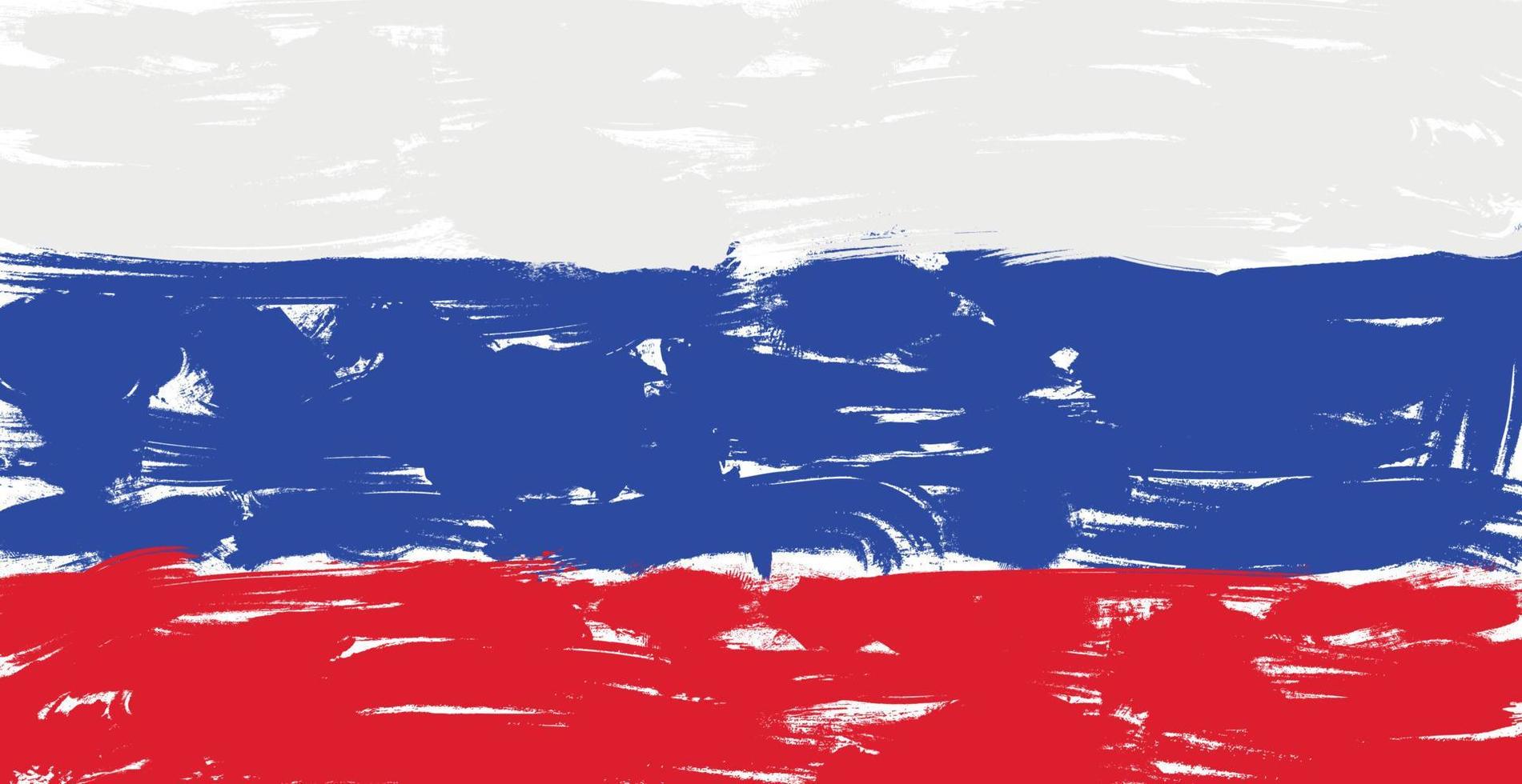 mancha de tinta nas cores da bandeira russa - vetor