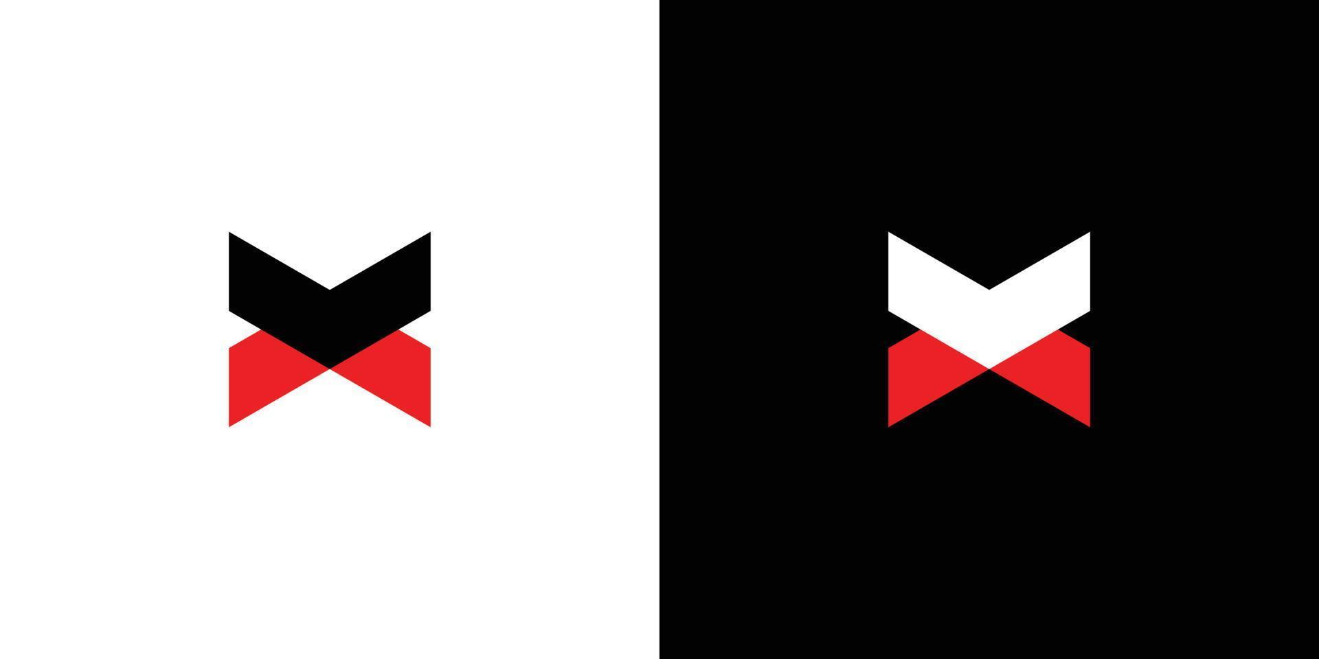 design de logotipo simples e moderno letras x iniciais vetor