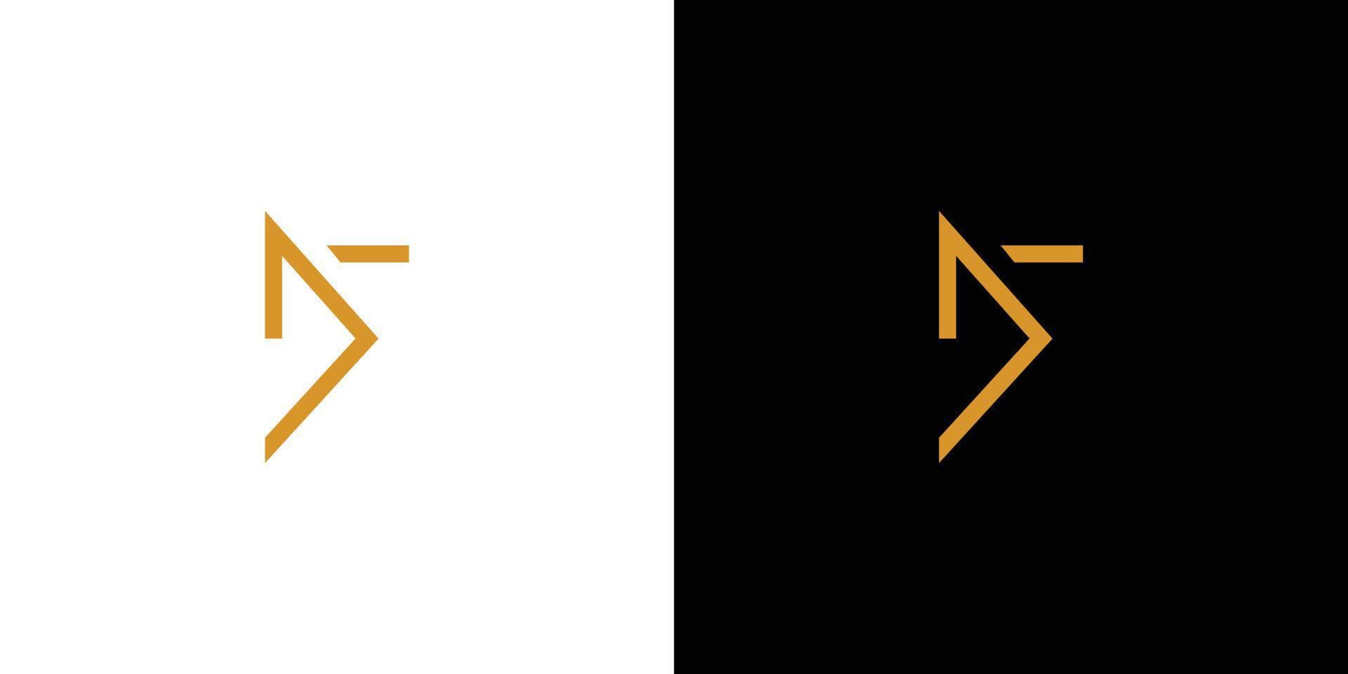 design de logotipo de iniciais de letra ns exclusivo e moderno vetor