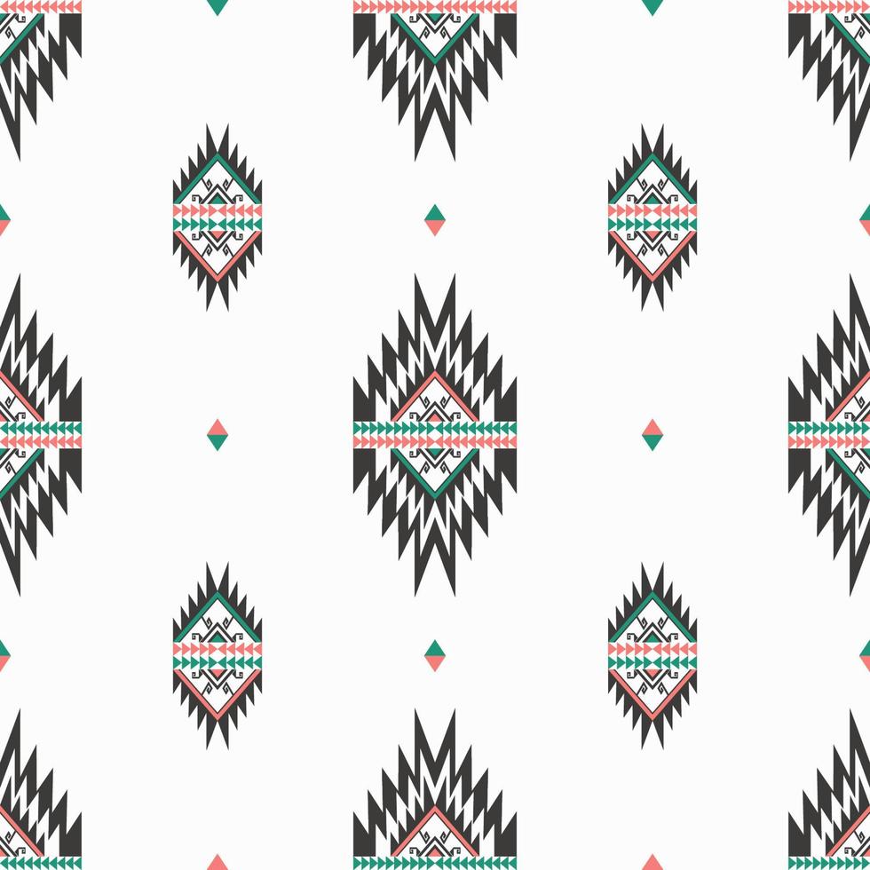 asteca nativo com fundo de padrão sem emenda de forma de triângulo pequeno. design de cor vintage moderno tribal étnico. uso para tecido, têxtil, elementos de decoração de interiores, estofados, embrulhos. vetor