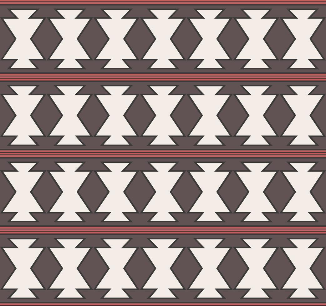 branco nativo asteca e linha de fronteira forma fundo sem emenda. design de padrão simples de cor marrom escuro tribal étnica. uso para tecido, têxtil, elementos de decoração de interiores, estofados, embrulhos. vetor