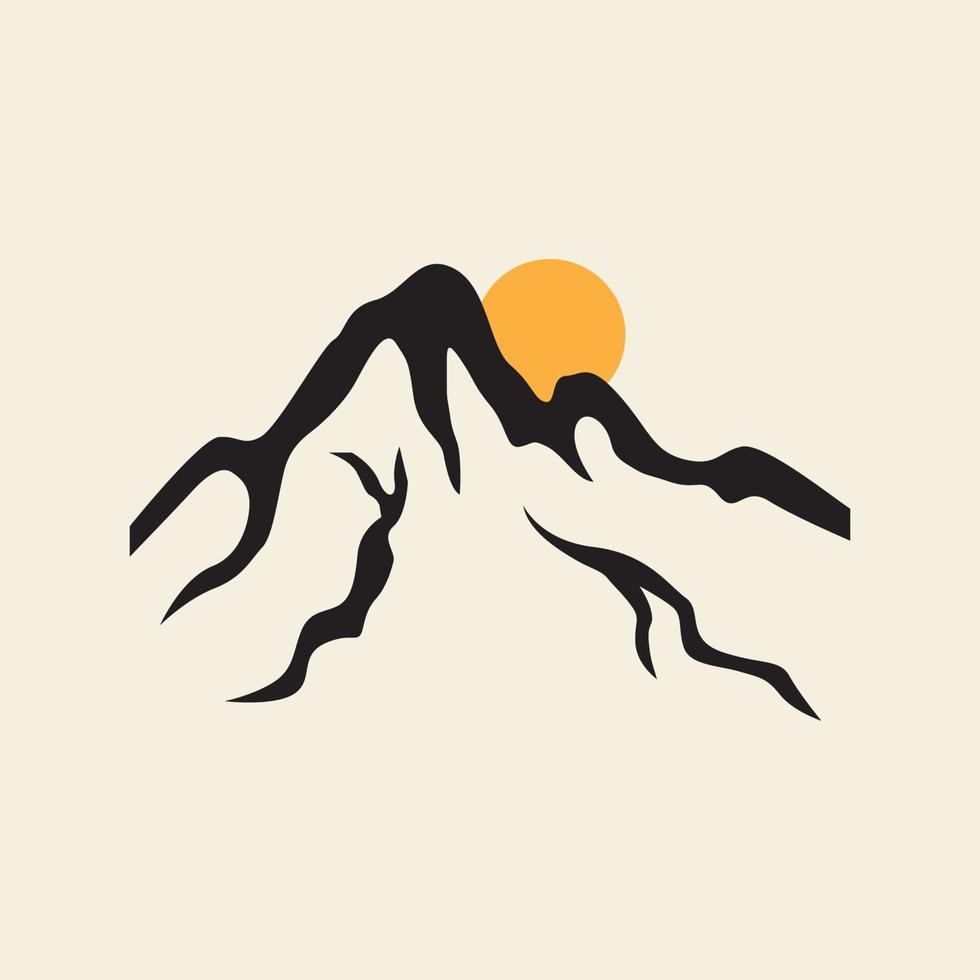 modelo de logotipo de hipster de montanha de aventura vetor ícone símbolo ilustração design