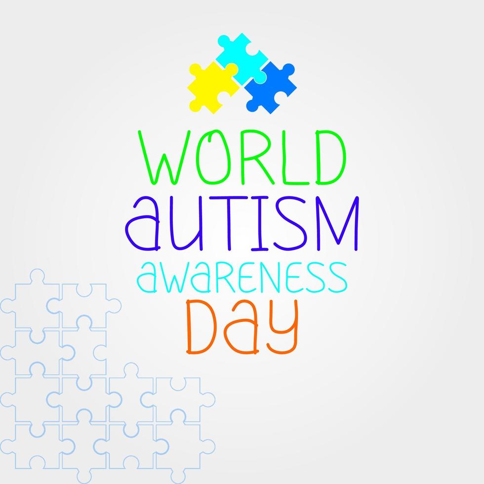Dia mundial da conscientizaçao sobre o autismo. conceito de conscientização do autismo. ilustração plana médica em cores brilhantes vetor