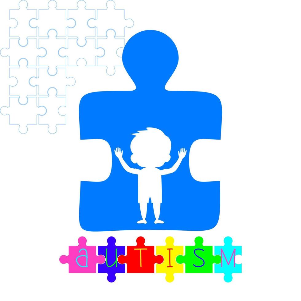 Dia mundial da conscientizaçao sobre o autismo. conceito de conscientização do autismo. ilustração plana médica em cores brilhantes vetor