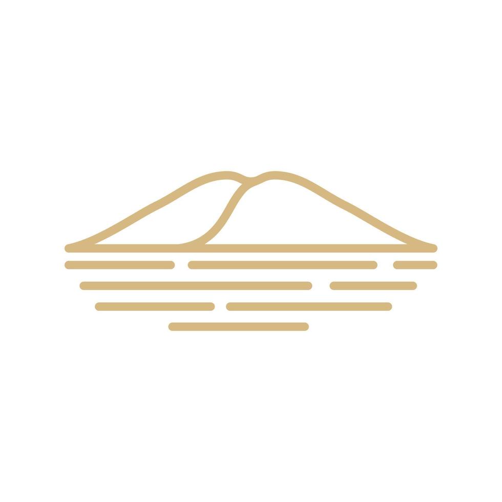 design de logotipo de montanha de deserto hipster simples, ilustração de ícone de símbolo gráfico vetorial ideia criativa vetor