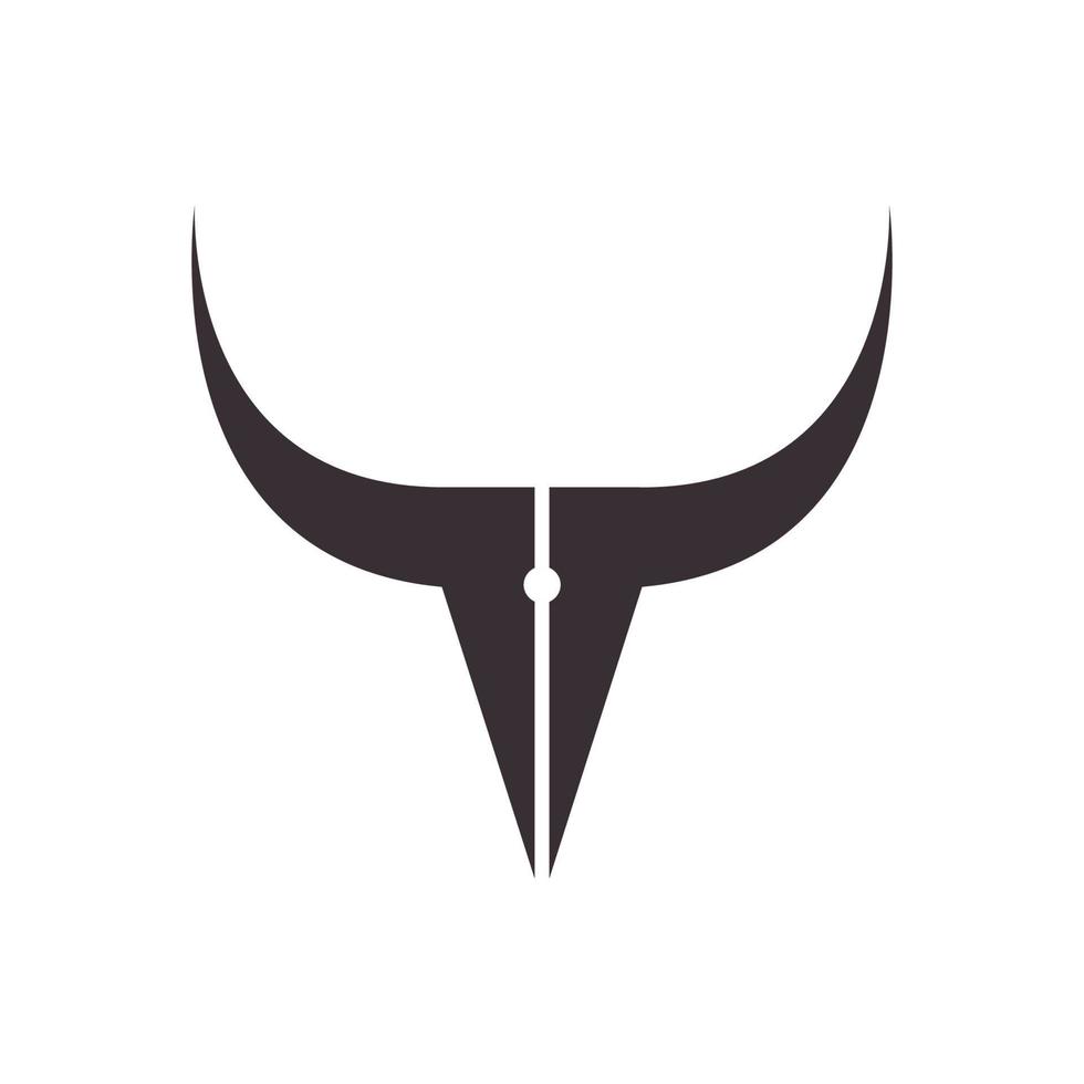 chifre de cabeça com design de logotipo de lápis, ideia criativa de ilustração de ícone de símbolo gráfico vetorial vetor