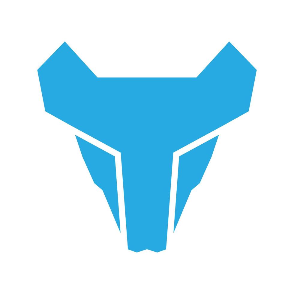 design de logotipo de lobo de cabeça de animal de cabeça de tecnologia, ilustração de ícone de símbolo gráfico vetorial ideia criativa vetor