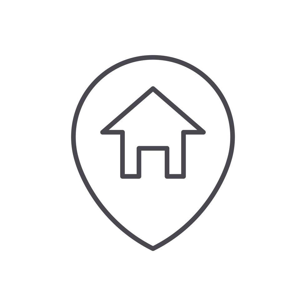 casa localização ícone sinal símbolo logotipo vetor