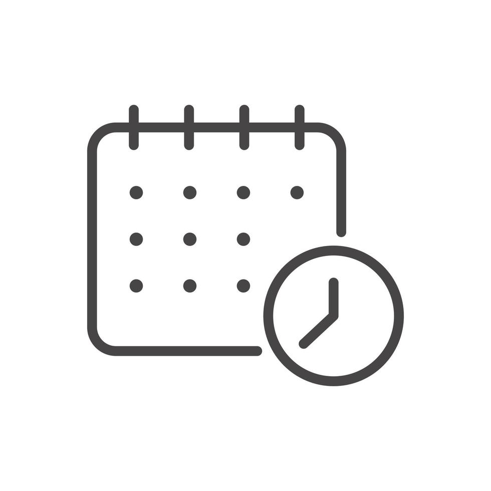 tempo calendário ícone premium sinal símbolo vetor