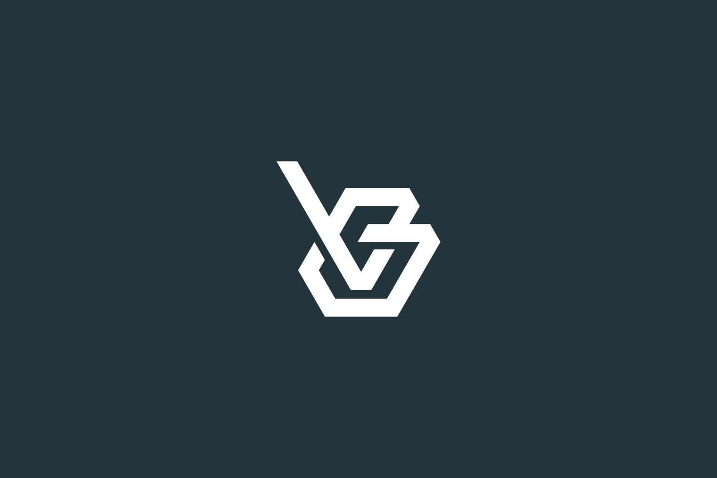 vetor inicial de design de logotipo vg ou gv