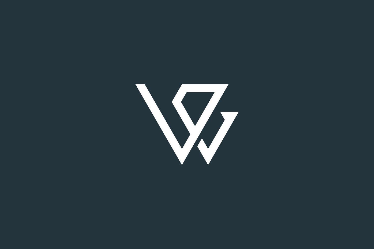 vetor de design de logotipo de letra inicial vg