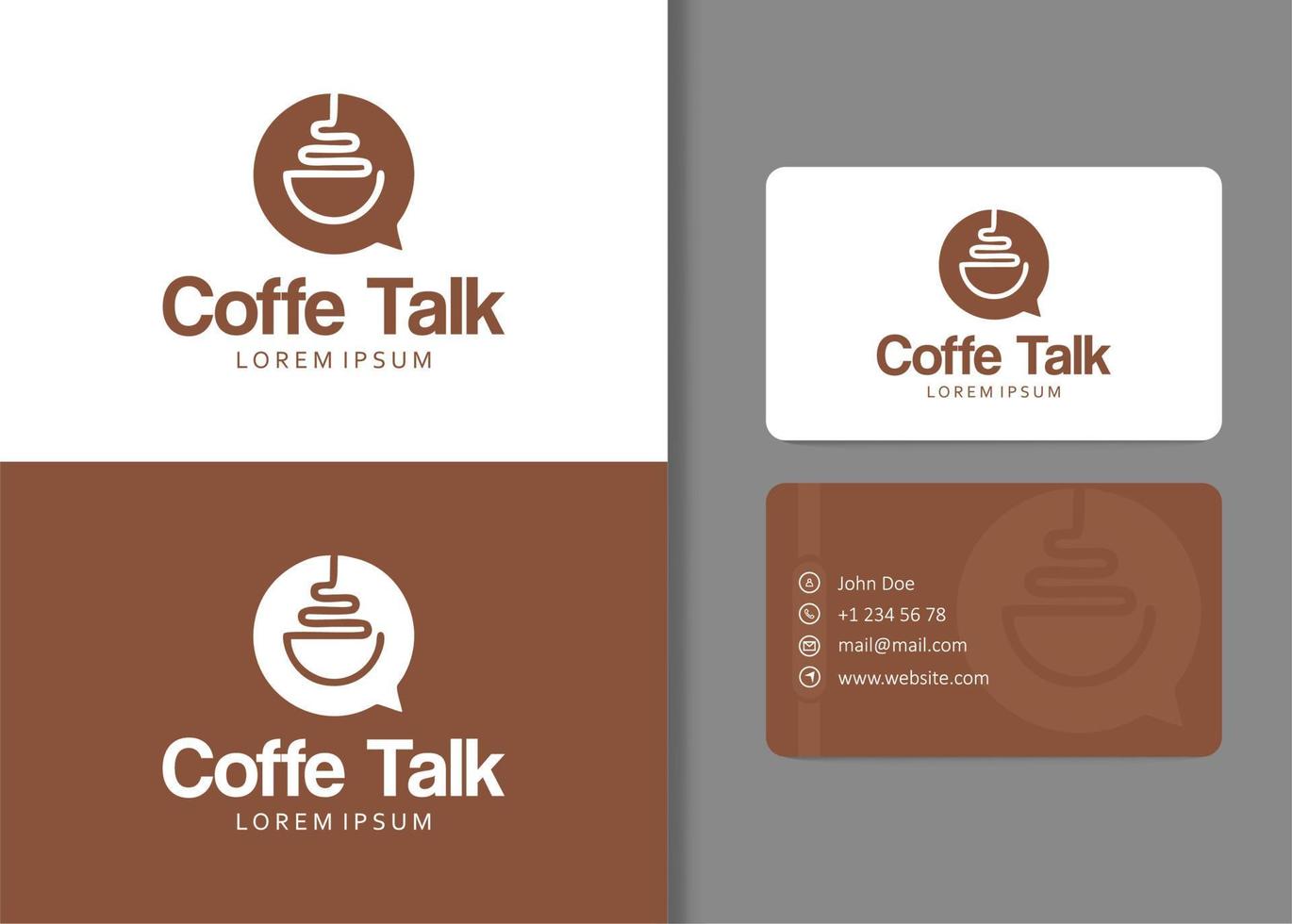 modelo de vetor de design de logotipo de café