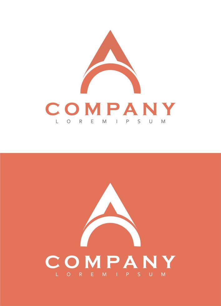 um vetor de design de logotipo de carta