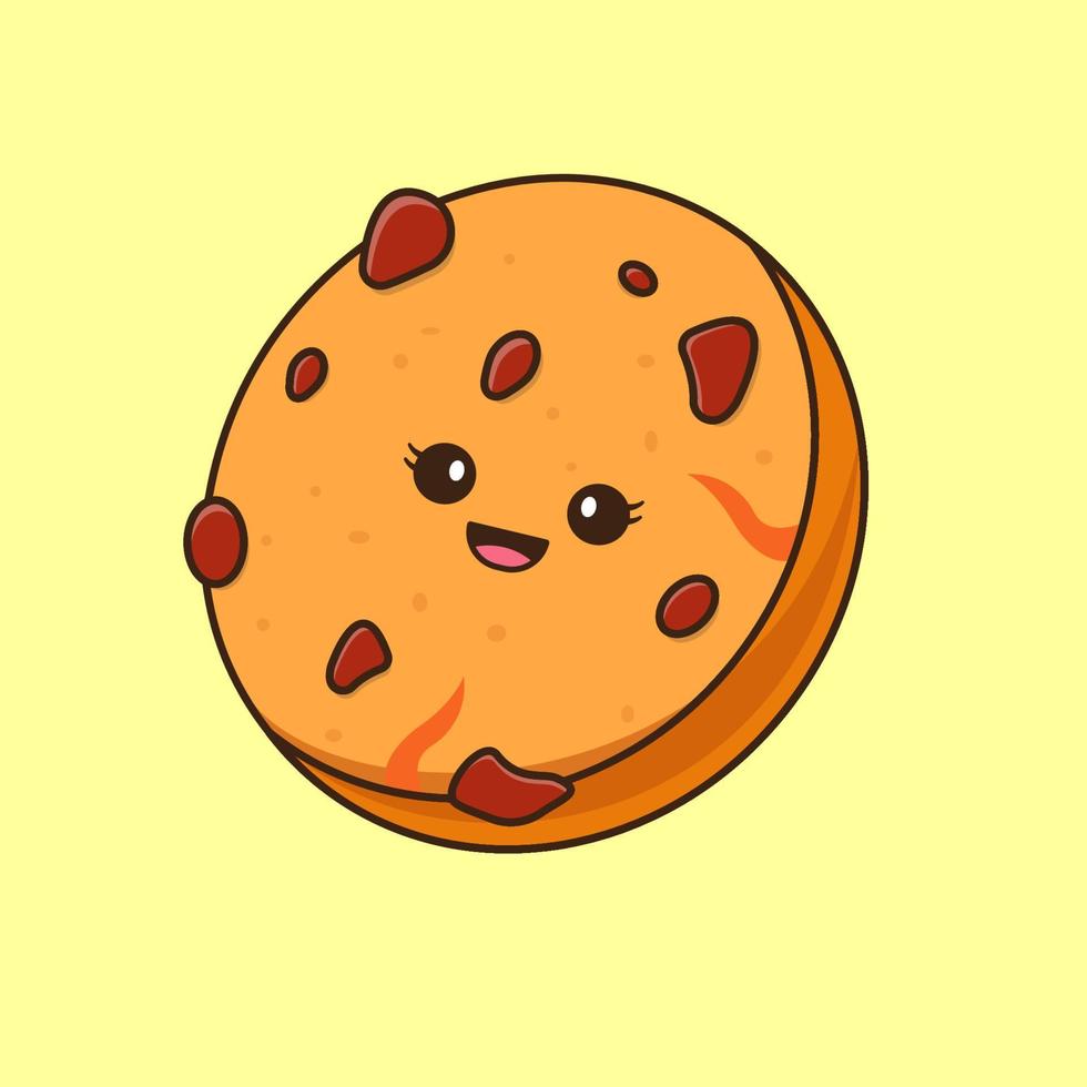 ilustração de biscoito fofo vetor