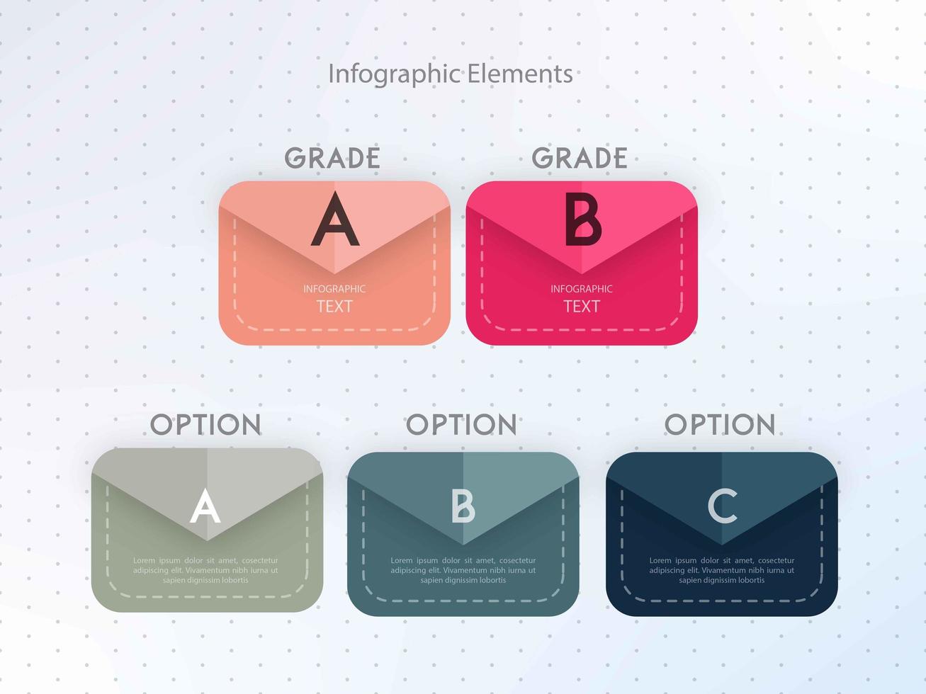 Design de modelo de opção de cor infográfico vetor