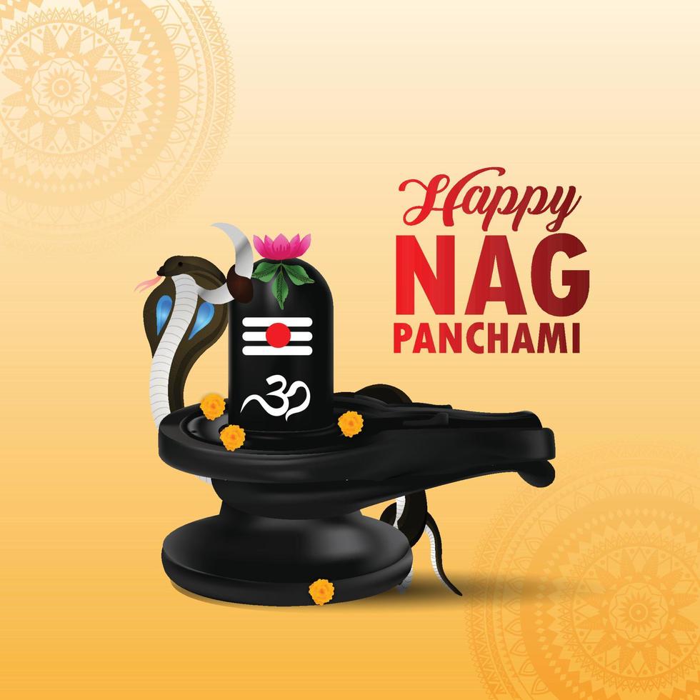 fundo de celebração feliz nag panchami vetor
