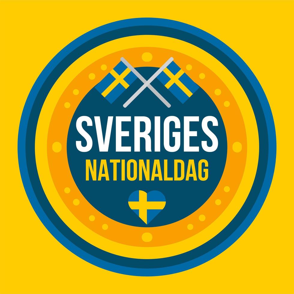 dia da independência da Suécia. evento de feriado nacional vetor