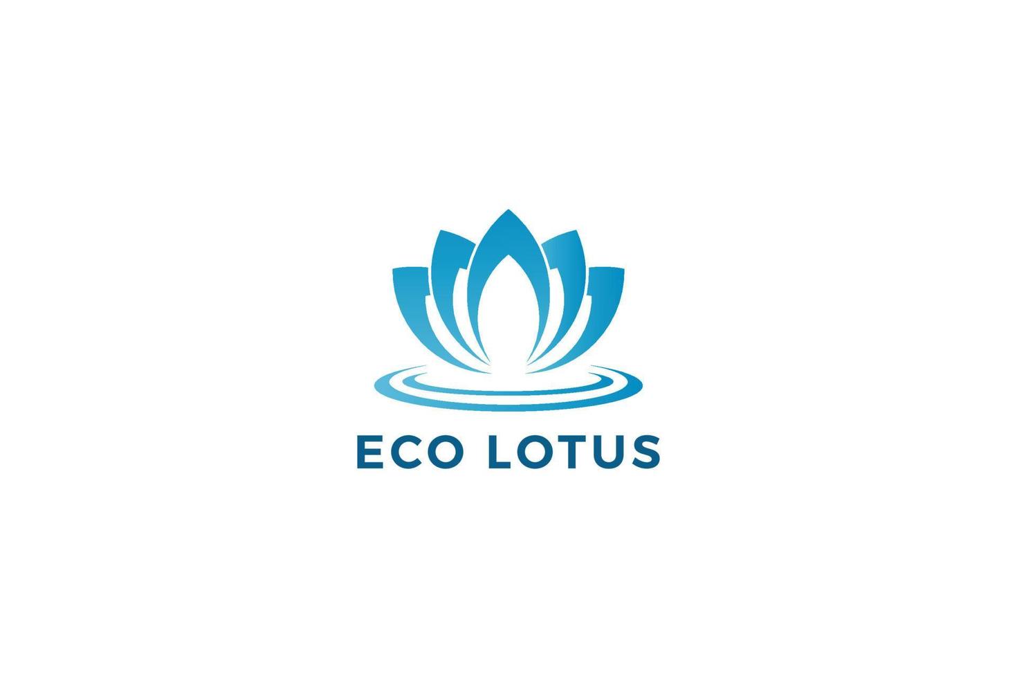 design de logotipo de flor de lótus vetor