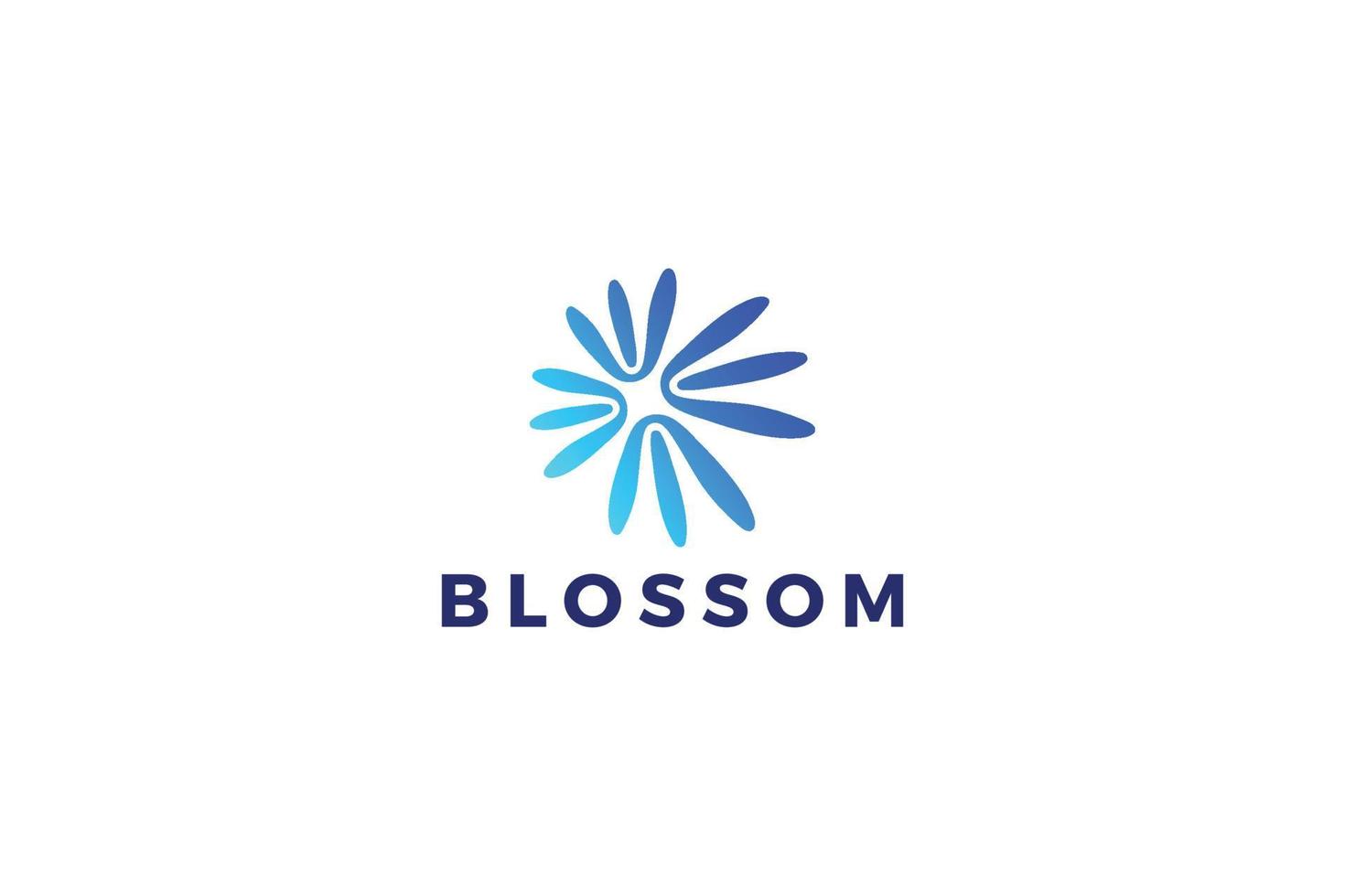 design de logotipo de negócios de flores abstratas vetor