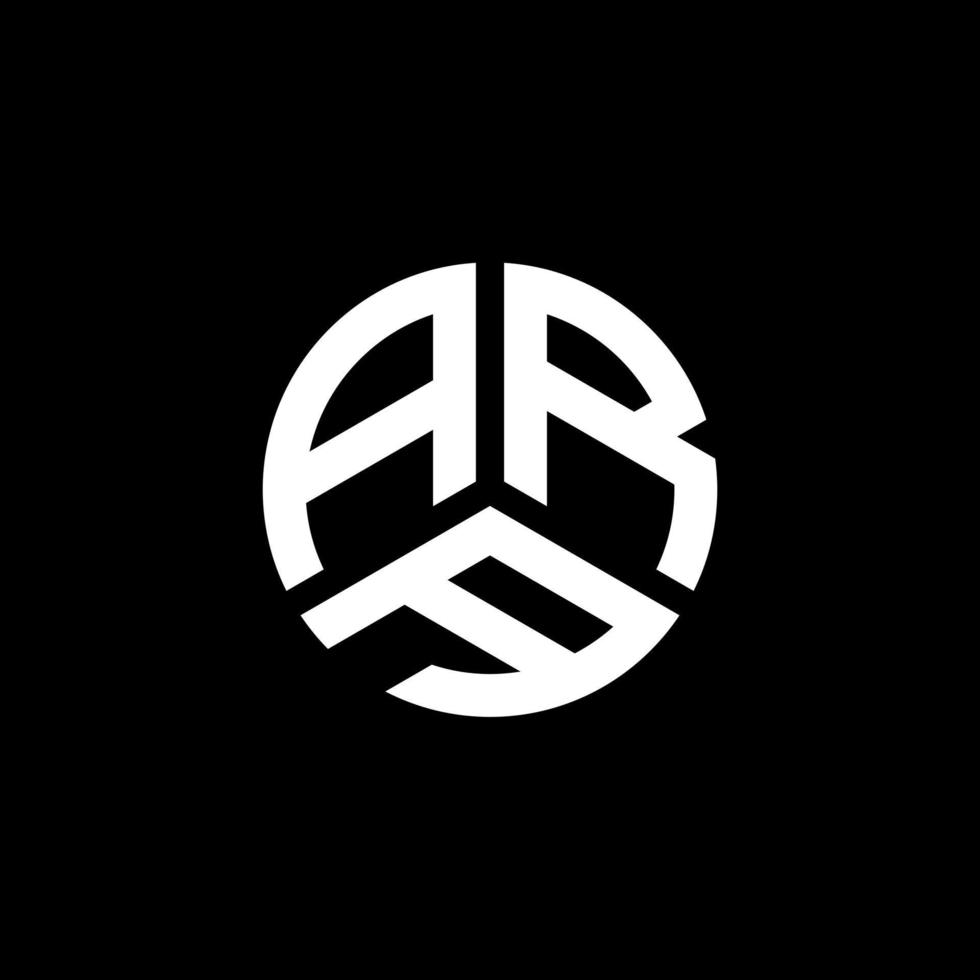 design de logotipo de carta ara em fundo branco. conceito de logotipo de letra de iniciais criativas ara. desenho de letra ara. vetor